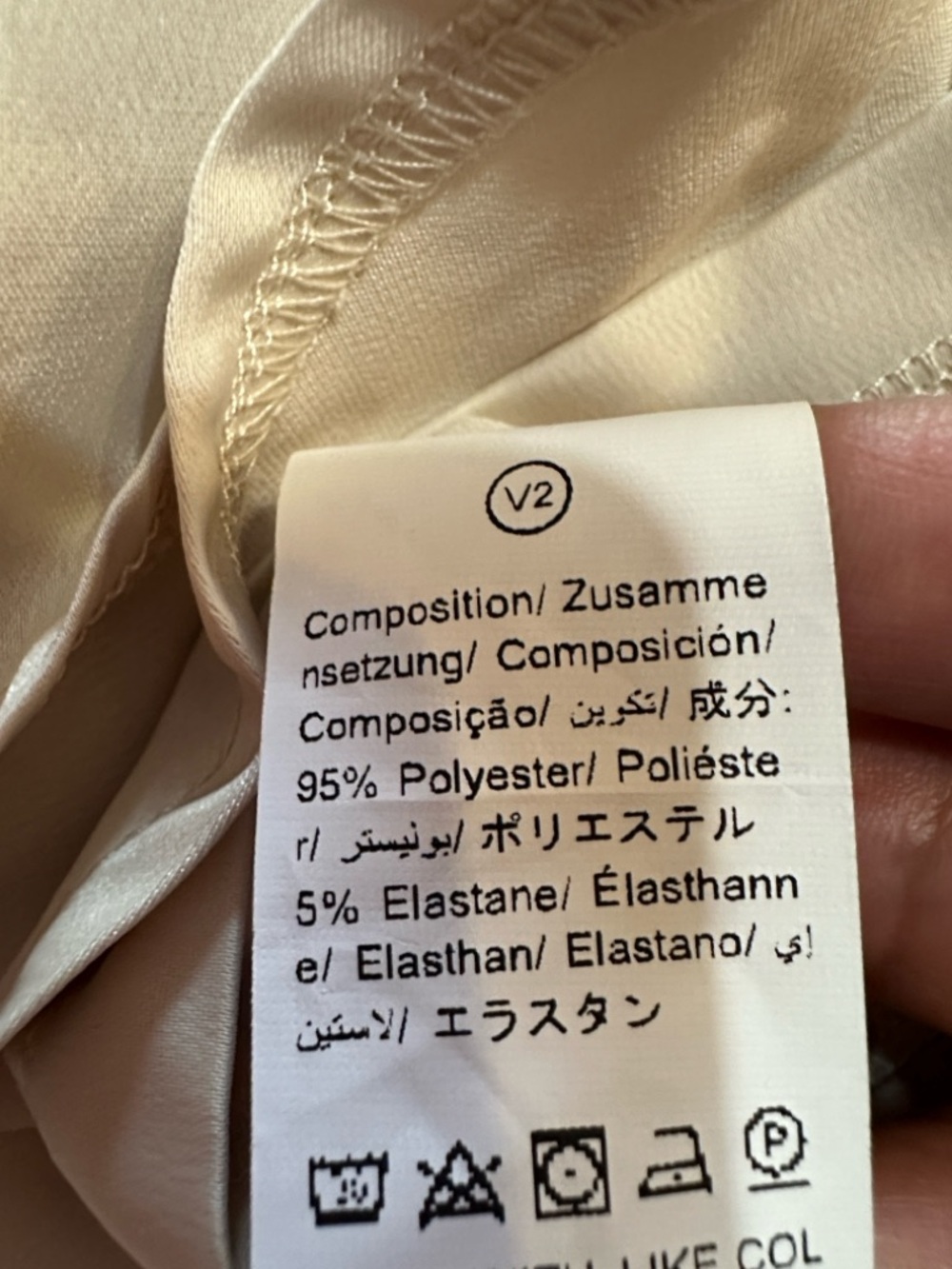 One-Shoulder Ruffle Blouse in Light Beige - Picture 7 of 11